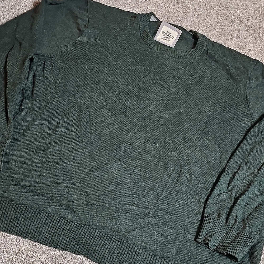 B9🔹️❤️Old Navy Men's Forest Green Crewneck Sweater